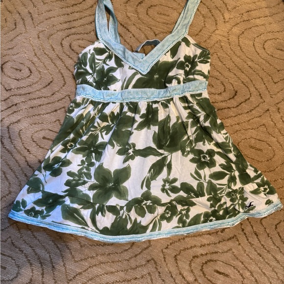 Vintage hollister floral baby doll ruffle tank top large y2k - Picture 5 of 6
